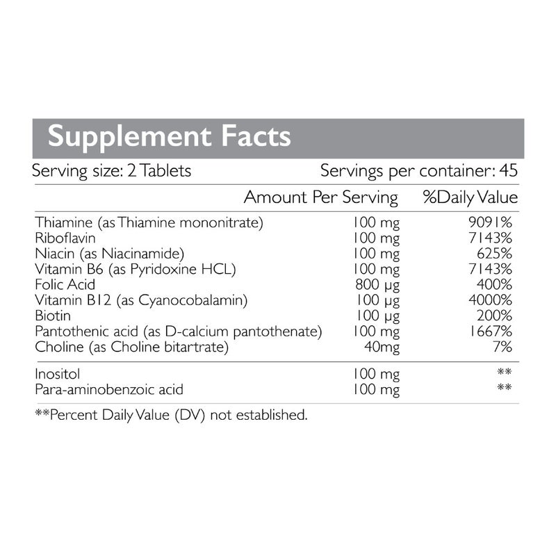 Radiant Platinum B-Complex '100' –  Support Nervous System Health & Energy Metabolism x 90 Tablet - Image 3